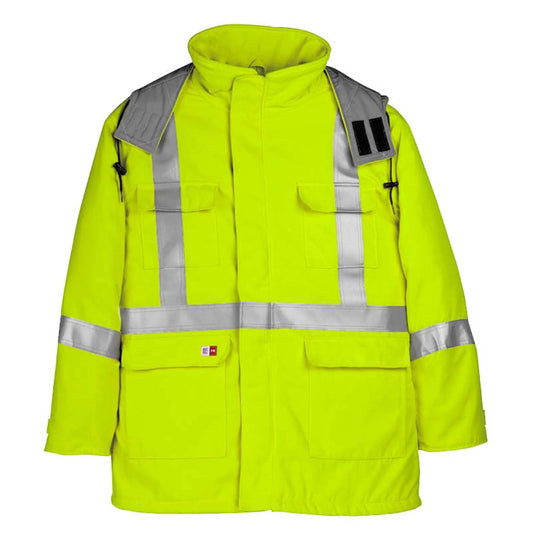 Big Bill Flame Resistant High Visibility Winter Parka -Yellow -M308TY7 - Basics Clothing Store