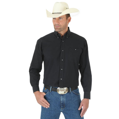 Wrangler® George Strait Long Sleeve Shirt - Black
