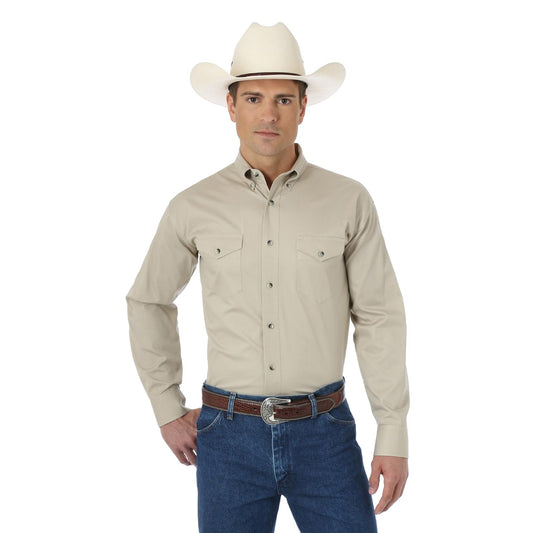 Wrangler® Painted Desert® Basic Western Shirt - Tan