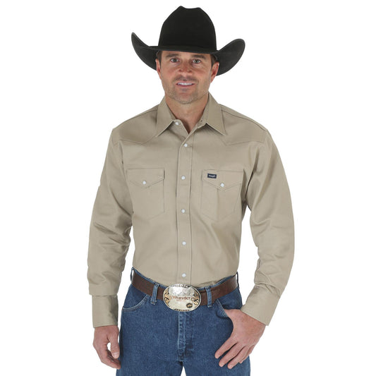 Wrangler® Men's Authentic Cowboy Cut® Work Shirt - Khaki