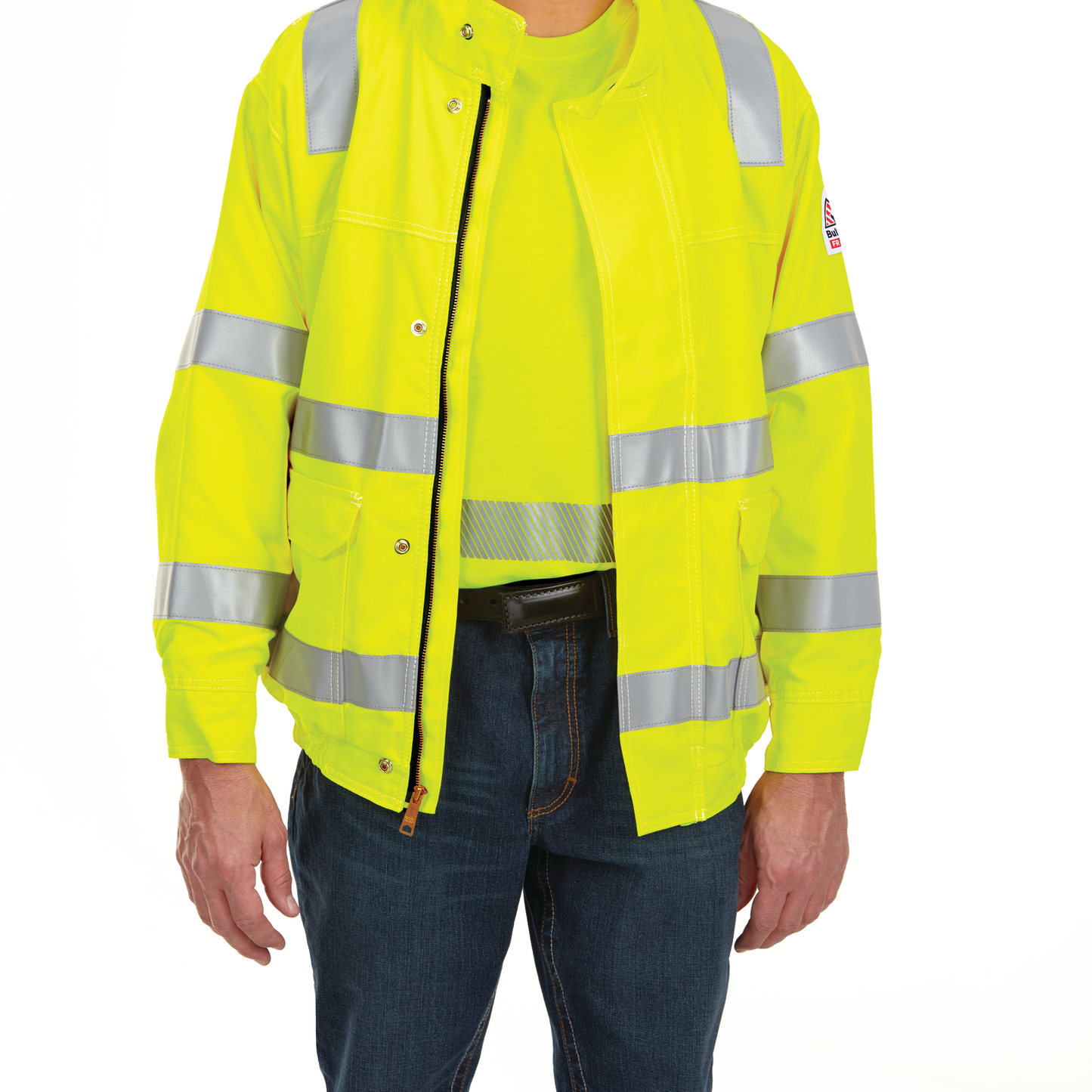 Bulwark Men's FR iQ Series® Lightweight FR Hi-Vis LS T-Shirt - SMK8