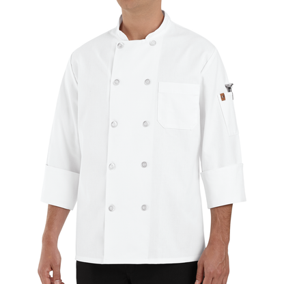 Red Kap Ten Pearl Button Chef Coat