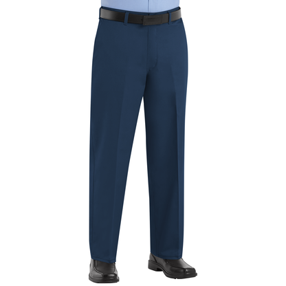 Red Kap Men's Plain Front Cotton Pant-Navy