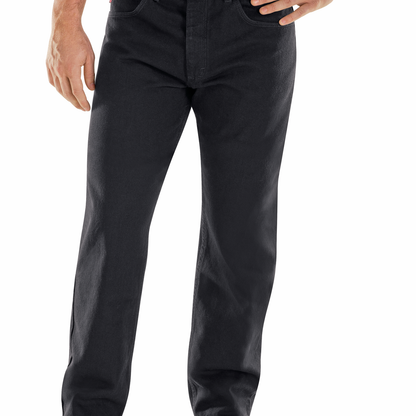 Red Kap Men's Relaxed Fit Black Jean-Prewashed Black