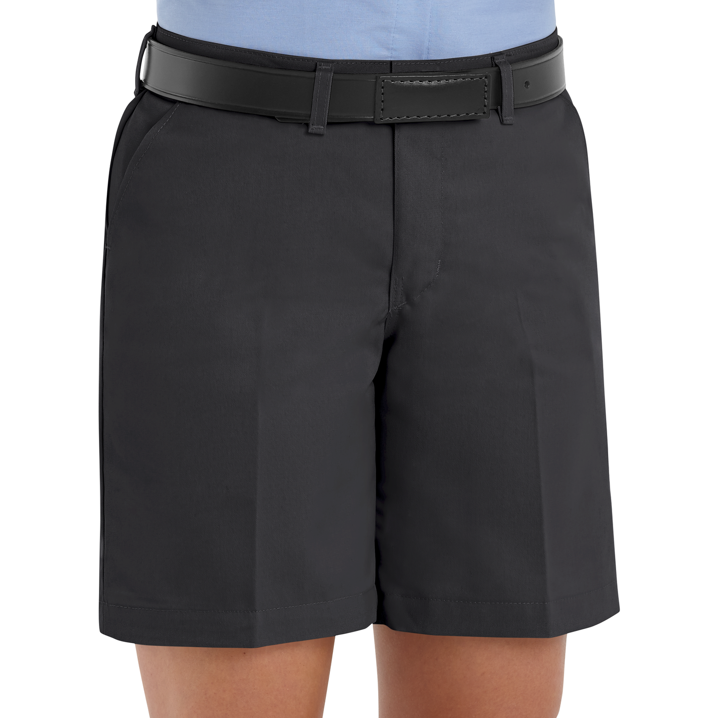 Red Kap Women's Plain Front Shorts -Black