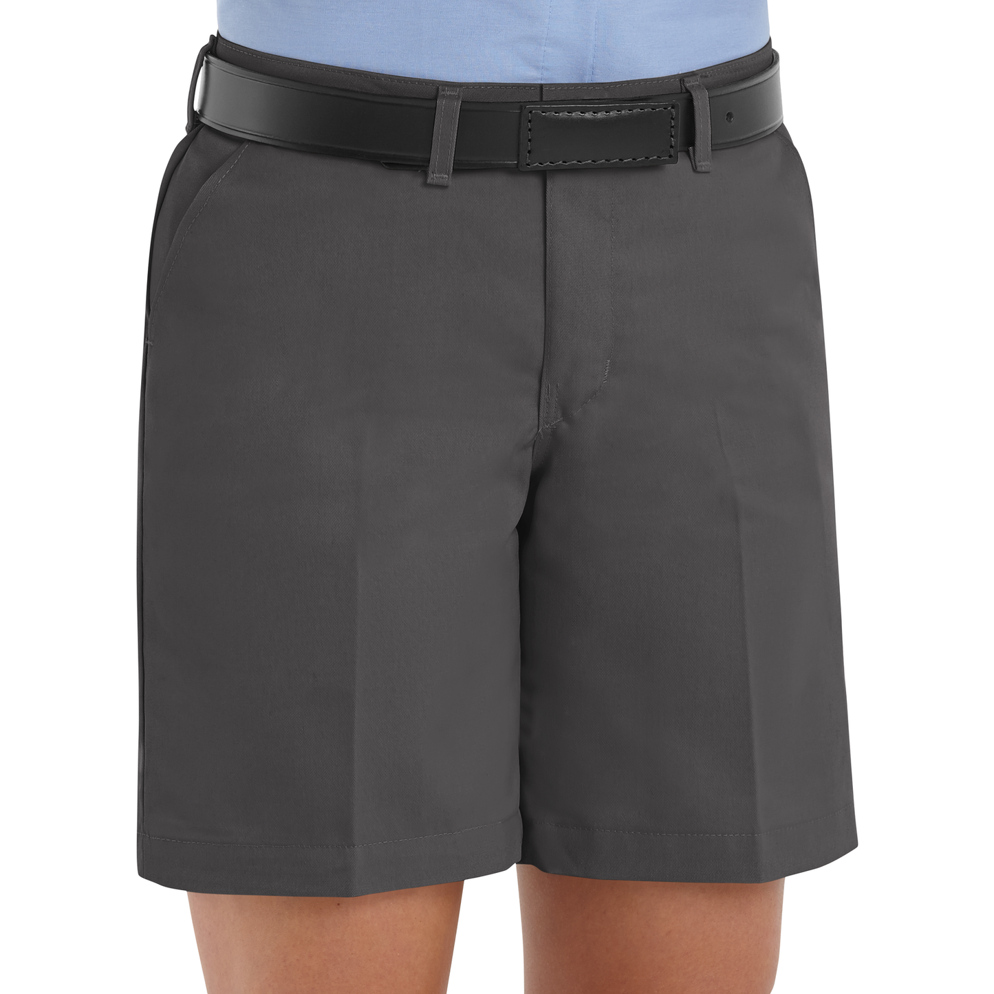 Red Kap Women's Plain Front Shorts -Charcoal