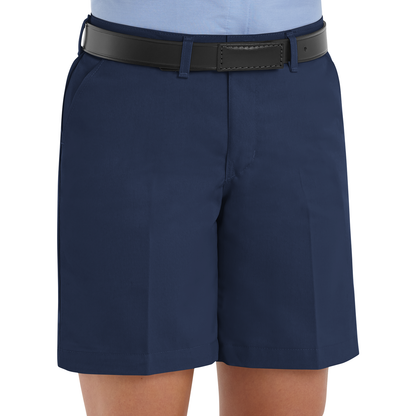 Red Kap Women's Plain Front Shorts -Navy