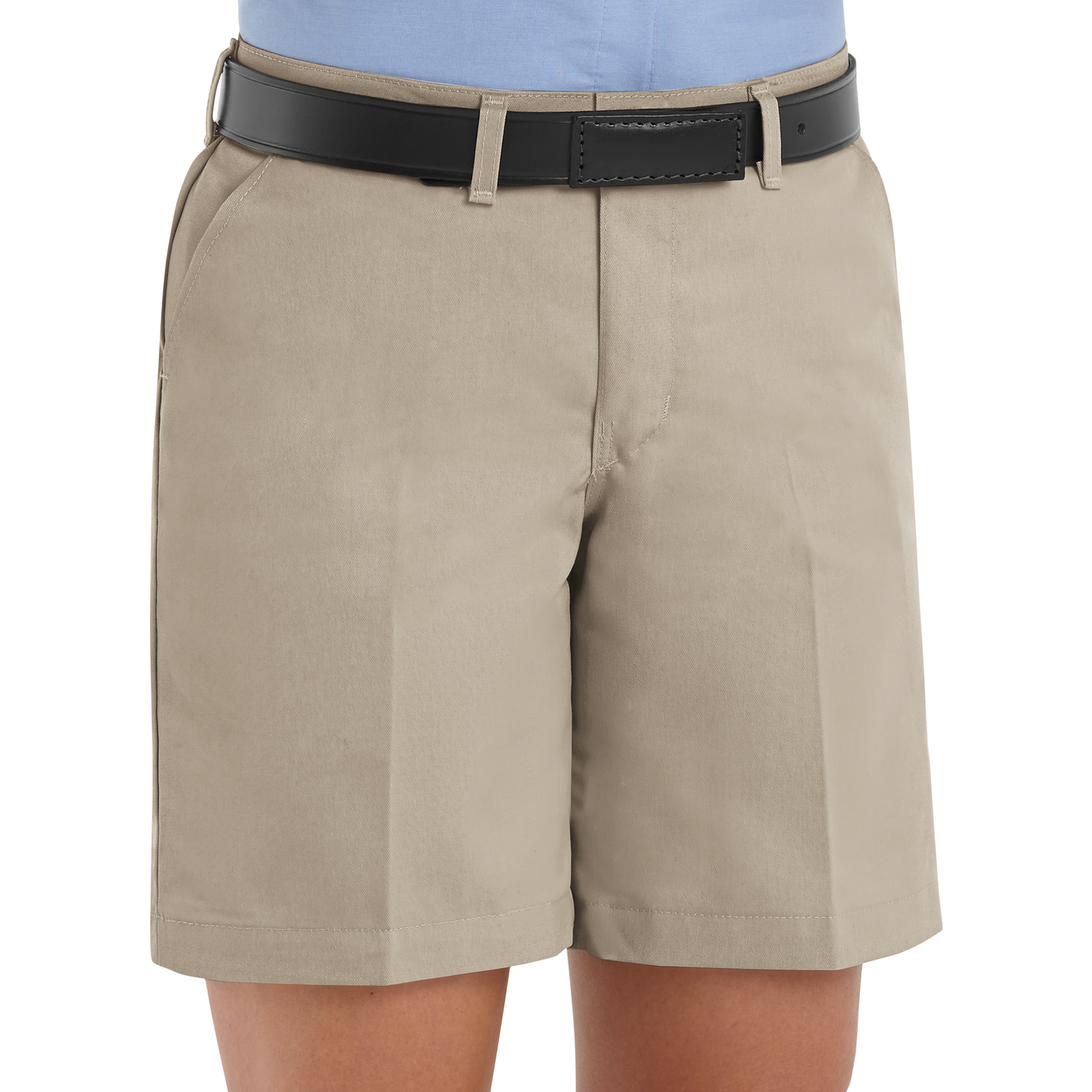 Red Kap Women's Plain Front Shorts -Tan