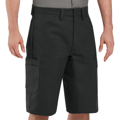 Red Kap Men's Performance Shop Shorts-Black