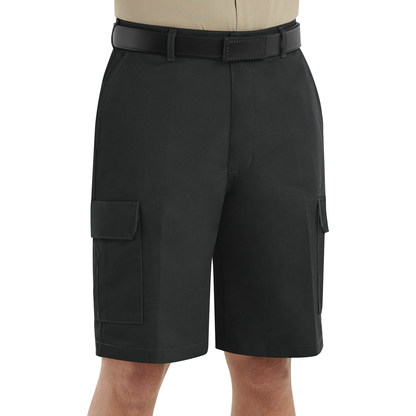 Red Kap Men's Cargo Shorts-Black