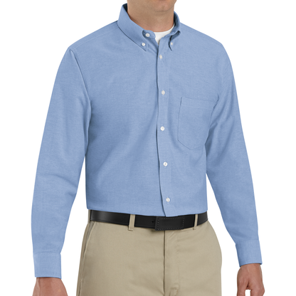 Red Kep Men's Long Sleeve Executive Oxford Dress Shirt -Light Blue