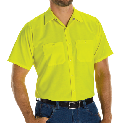 Red Kap Short Sleeve Enhanced Visibility Ripstop Work Shirt