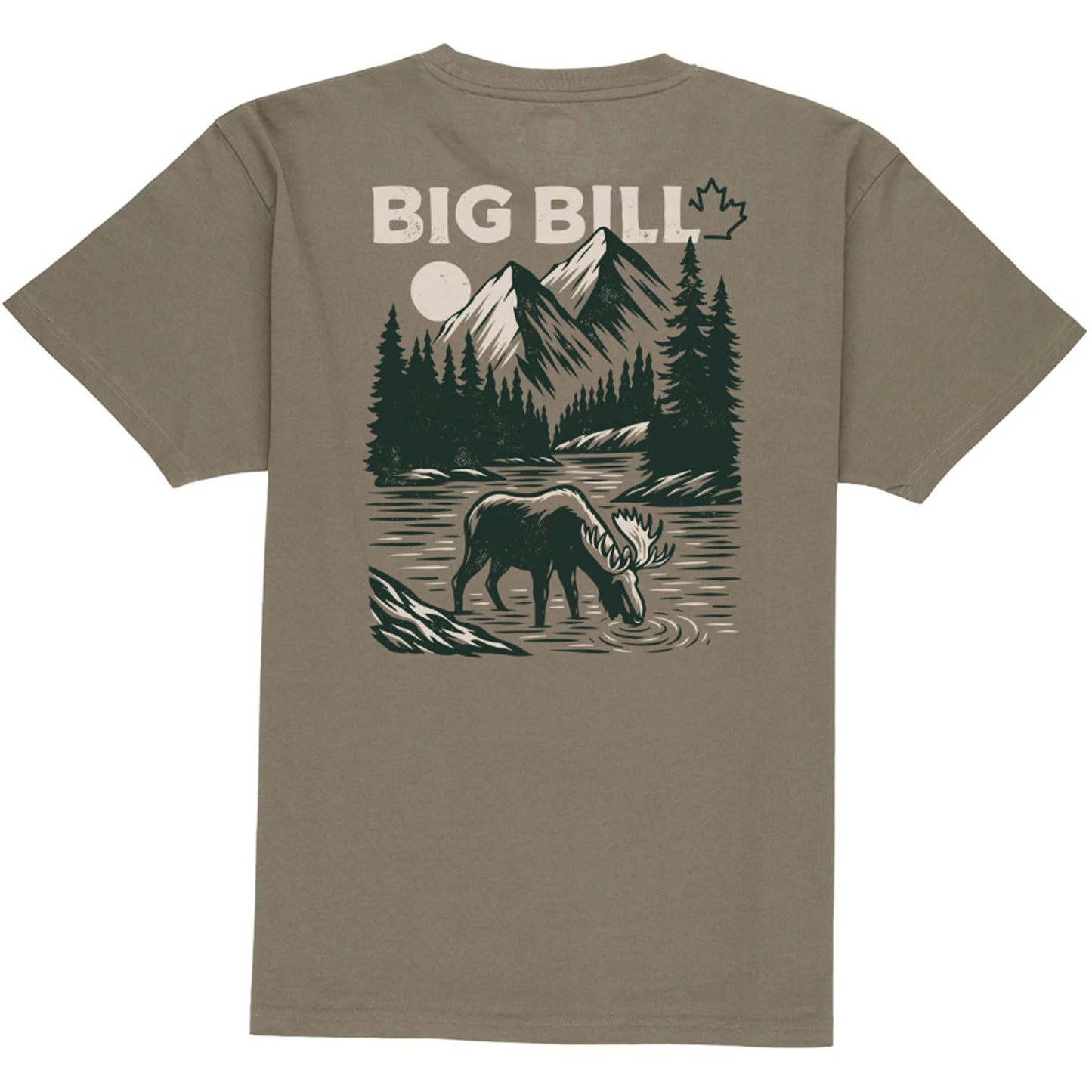 Big Bill Heavyweight Short-Sleeve Moose Graphic T-shirt -O180