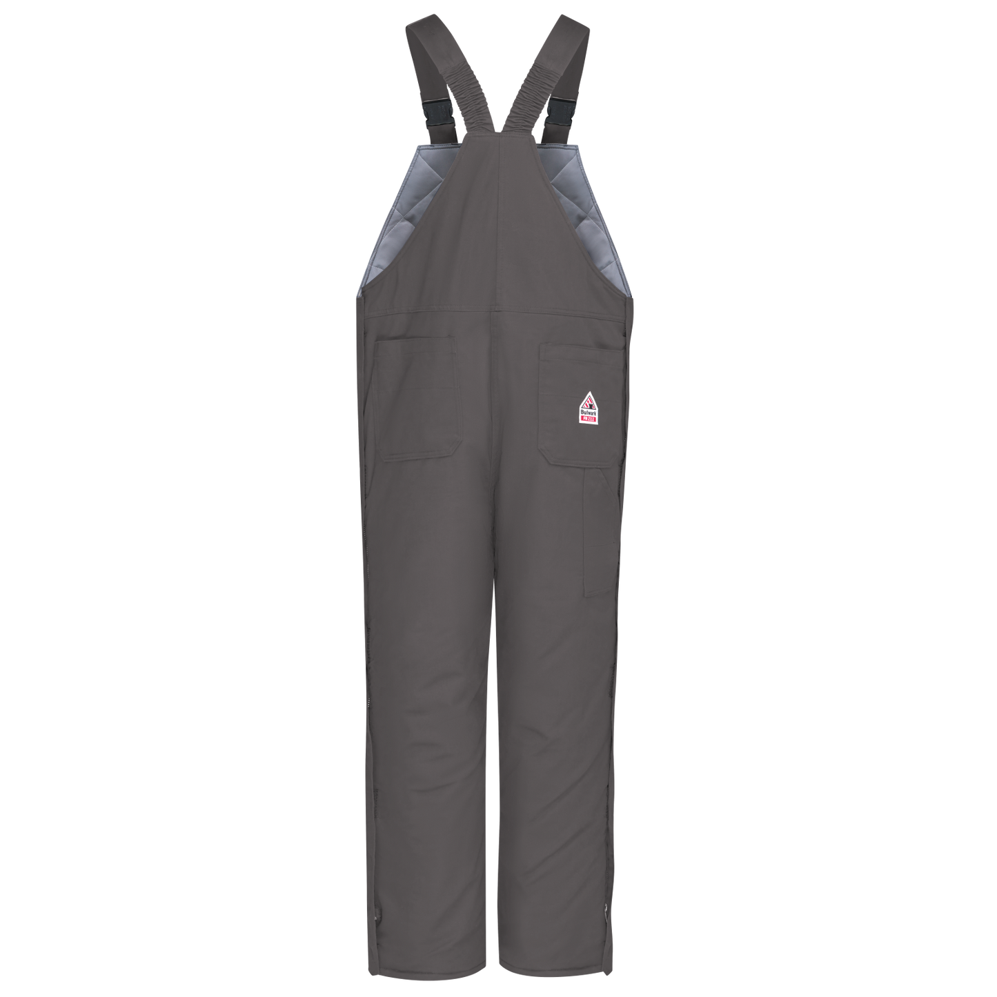 Bulwark Men's Midweight Excel FR® ComforTouch® Deluxe Insulated Bib Overall with Leg Tab-Grey