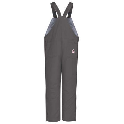 Bulwark Men's Midweight Excel FR® ComforTouch® Deluxe Insulated Bib Overall with Leg Tab-Grey