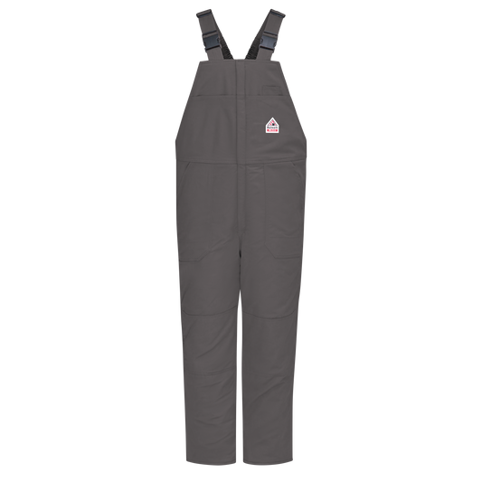 Bulwark Men's Midweight Excel FR® ComforTouch® Deluxe Insulated Bib Overall with Leg Tab-Grey