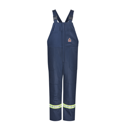 Bulwark Men's Midweight Excel FR Deluxe Insulated Bib Overall with Reflective Trim - BLCT