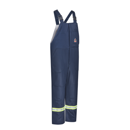 Bulwark Men's Midweight Excel FR Deluxe Insulated Bib Overall with Reflective Trim - BLCT