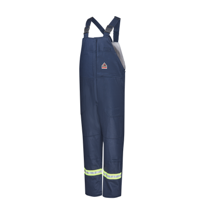 Bulwark Men's Midweight Excel FR Deluxe Insulated Bib Overall with Reflective Trim - BLCT