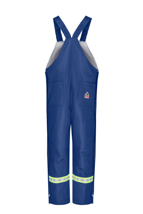 Bulwark®  Men's Midweight Excel FR Deluxe Insulated Bib Overall with Reflective Trim-Royal Blue-BLCTRB