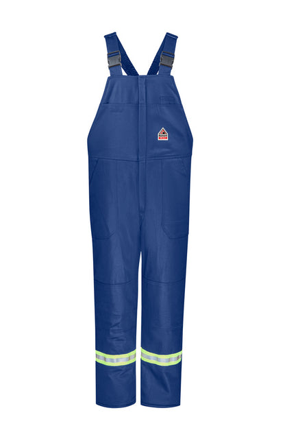 Bulwark®  Men's Midweight Excel FR Deluxe Insulated Bib Overall with Reflective Trim-Royal Blue-BLCTRB