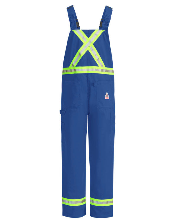Bulwark®  Men's Unlined Bib Overall with Reflective Trim - Royal Blue - BLFCRB
