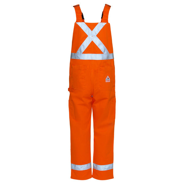 Bulwark® Men's Unlined Bib Overall with Reflective Trim - Orange -BLFXOR