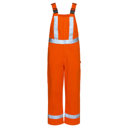 Bulwark® Men's Unlined Bib Overall with Reflective Trim - Orange -BLFXOR