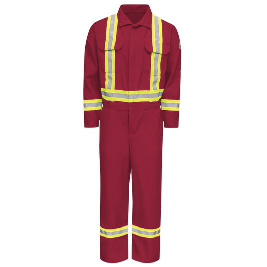 Bulwark® FR Men's Premium Coverall w/ CSA Compliant Reflective Trim - CNBC -  Color -Navy -Royal Blue- Red