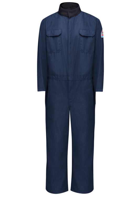 Bulwark® Men's Flame-Resistant / Chemical Splash Protection Coverall - CNR6 - Color: Navy - Royal Blue