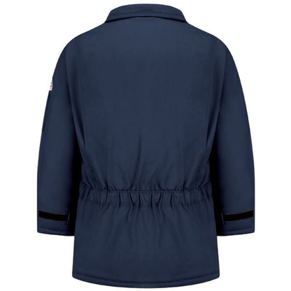 Bulwark Men's Heavyweight FR® ComforTouch® Insulated Deluxe Parka  - JLP8 - Color : Grey - Navy