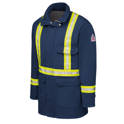 Bulwark Men's Heavyweight EXCEL FR® ComforTouch® Parka with CSA Compliant Reflective Striping - JLPC