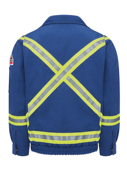 Bulwark® Men's Light Nomex FR Lined Bomber w/Reflective Trim - Royal Blue -JLJCRB