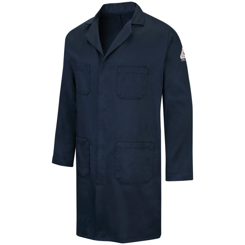 Bulwark Men's Concealed Snap Front Lab Coat - KLL6