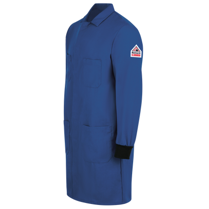 Bulwark Men's FR Lab Coat with Knit Cuffs-Royal Blue