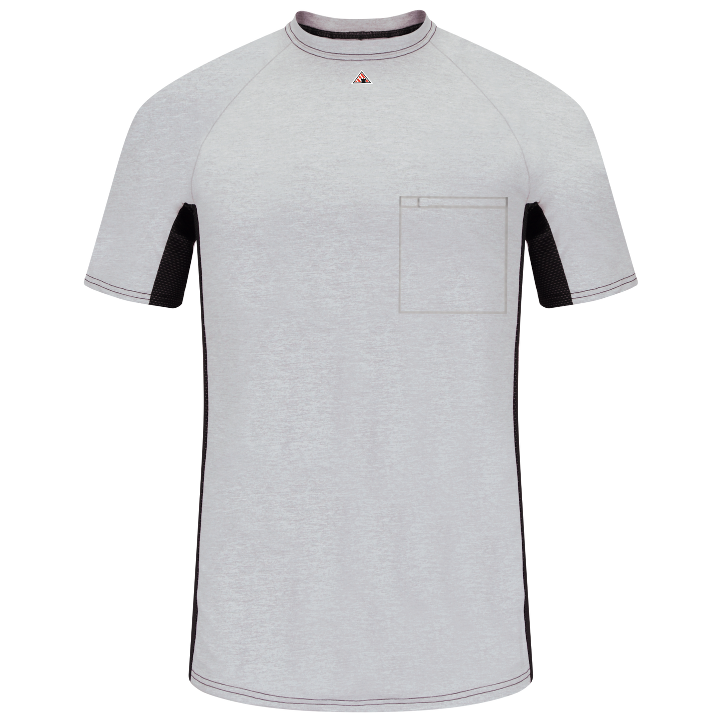 Bulwark Men's FR Short Sleeve Two Tone Mesh Layer With Concealed Chest Pocket  - MPS4