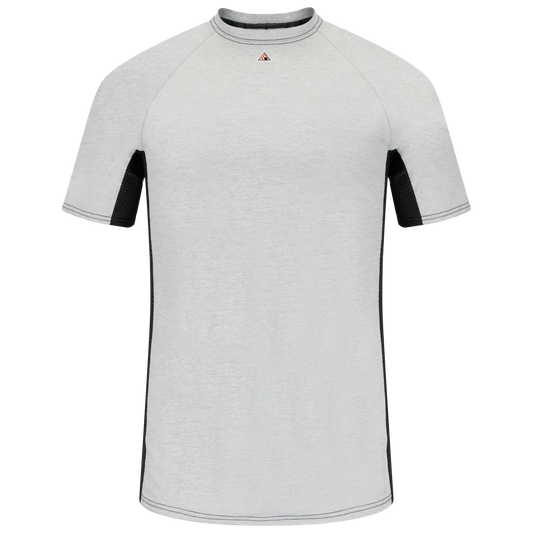 Bulwark Men's FR Short Sleeve Base Layer-Grey-Regular