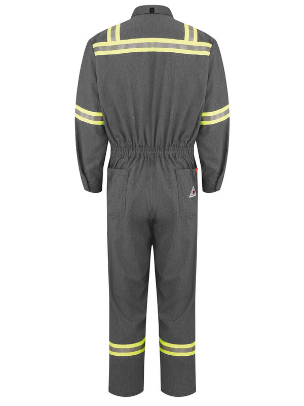 Bulwark Men's FR iQ Series® Mobility Coverall Enhanced VIS  - QC20EV (Dark Grey ) QC20NE (Navy) - Basics Clothing Store