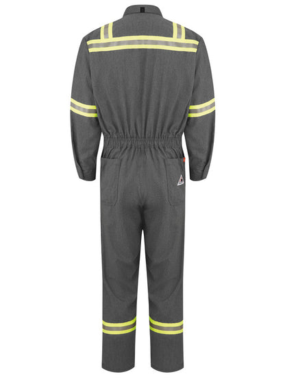 Bulwark Men's FR iQ Series® Mobility Coverall Enhanced VIS  - QC20EV (Dark Grey ) QC20NE (Navy) - Basics Clothing Store