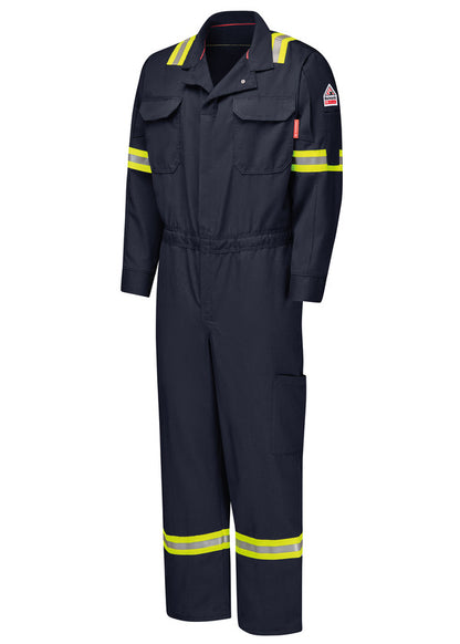 Bulwark Men's FR iQ Series® Mobility Coverall Enhanced VIS  - QC20EV (Dark Grey ) QC20NE (Navy) - Basics Clothing Store