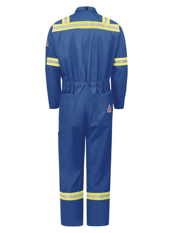 Bulwark Men's FR iQ Series® Midweight Enhanced Visibility Mobility Coverall - QC22NE (Navy) - QC22RE (Royal) Blue - Basics Clothing Store