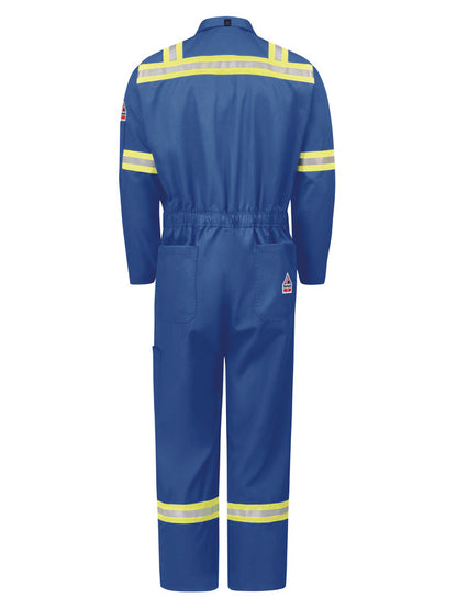Bulwark Men's FR iQ Series® Midweight Enhanced Visibility Mobility Coverall - QC22NE (Navy) - QC22RE (Royal) Blue - Basics Clothing Store