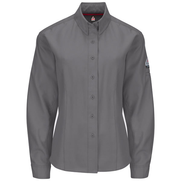 Bulwark Women's FR iQ Series® Endurance Shirt  - QS41 (GY-Grey) (KH-Khaki) (NV-Navy) - Basics Clothing Store
