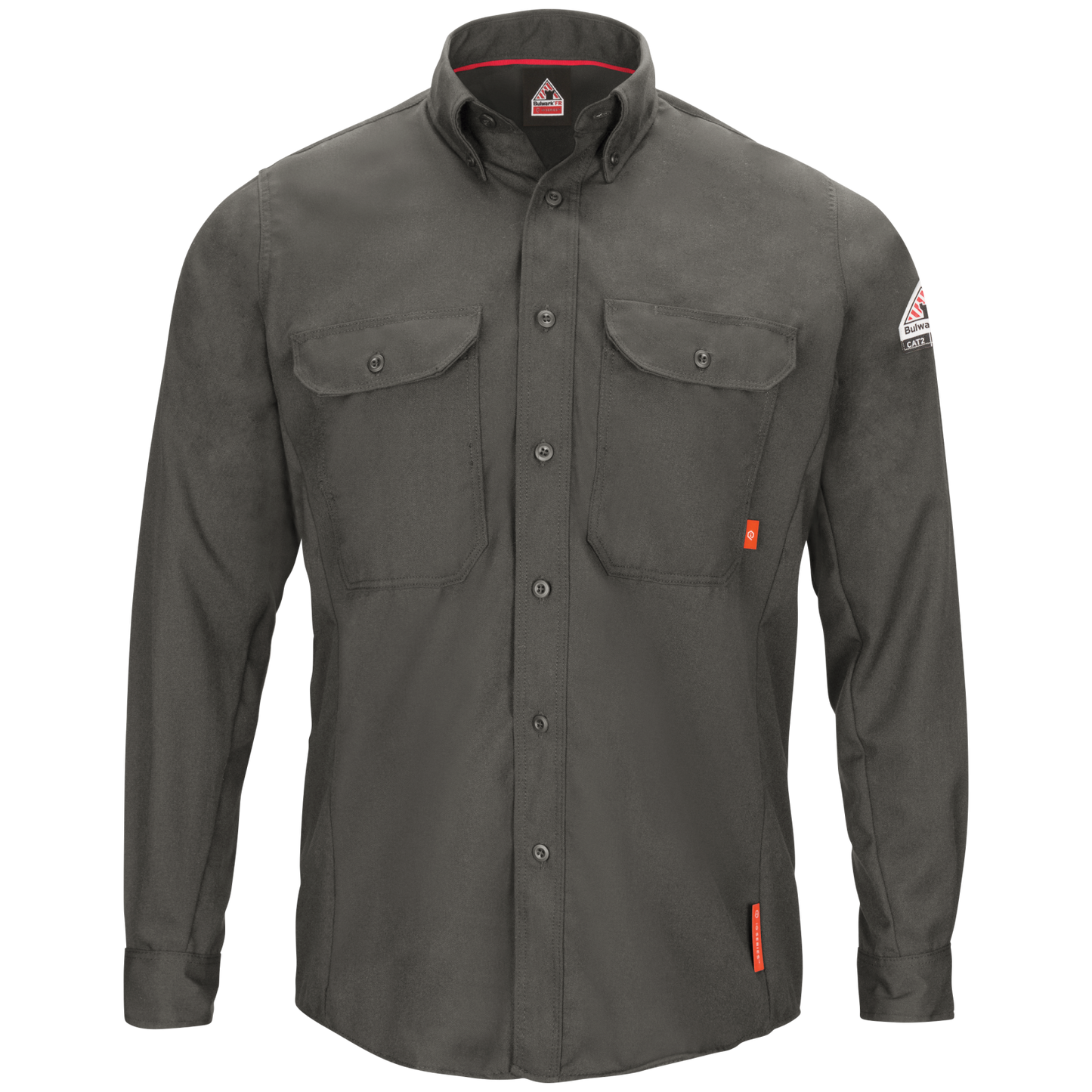 Bulwark iQ Series® Men's Lightweight Comfort Woven Shirt with Insect Shield-Dark Gray-QS50