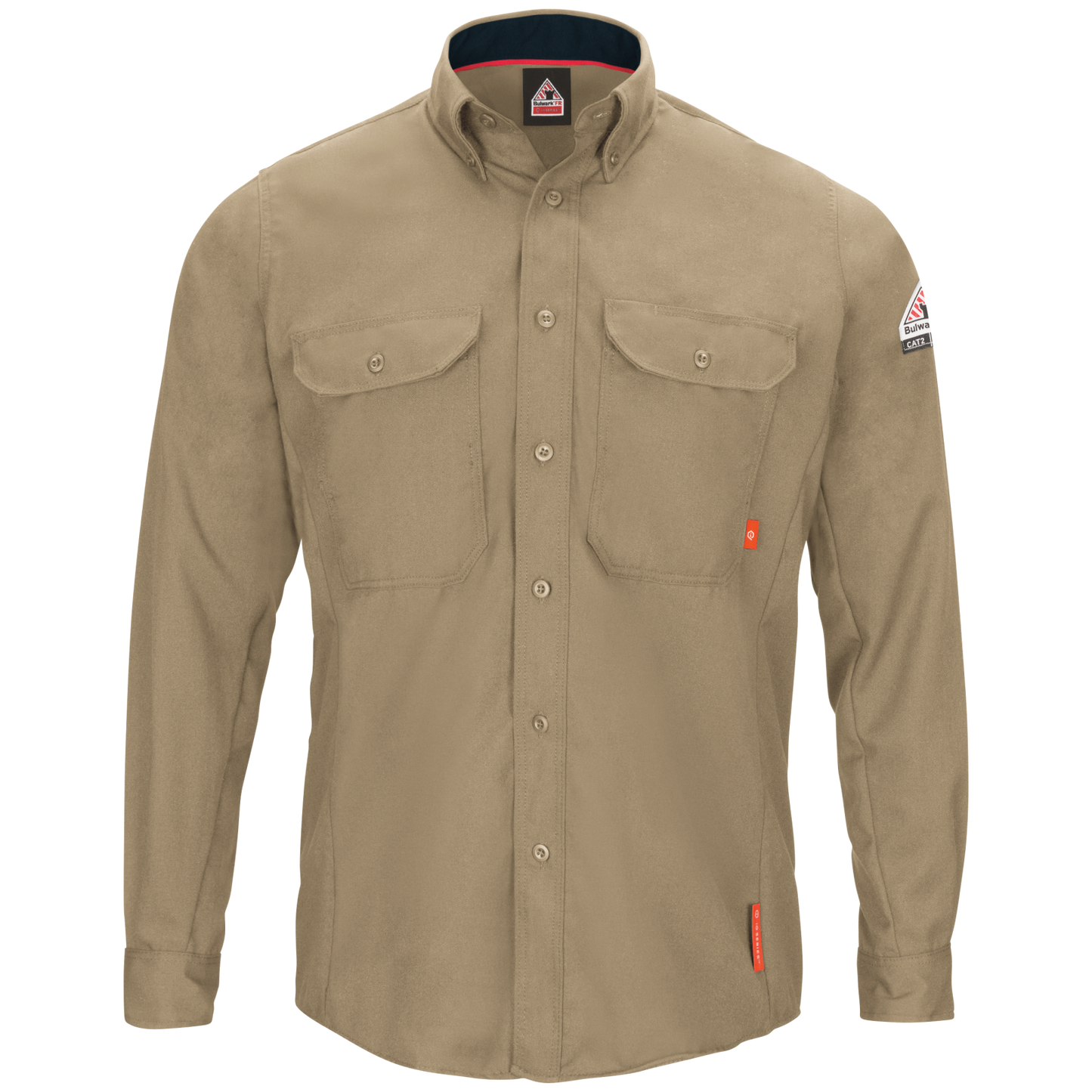 Bulwark  iQ Series® Men's Lightweight Comfort Woven Shirt with Insect Shield-Khaki