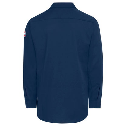 Bulwark® iQ Series® Comfort Woven Men's Lightweight FR Food Processing Shirt -  QS58NV - Navy