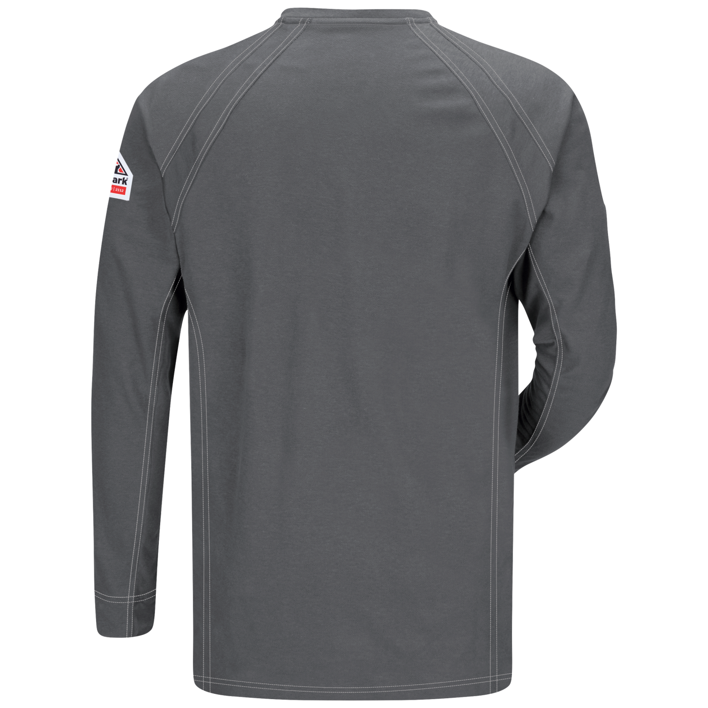 Bulwark iQ Series® Men's Comfort Knit Long Sleeve Henley with Insect Shield-Charcoal