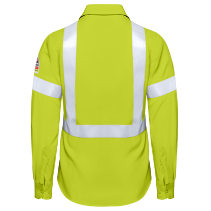 Bulwark Women's Hi-Visibility Work Shirt-Hi-Vis Yellow-Regular