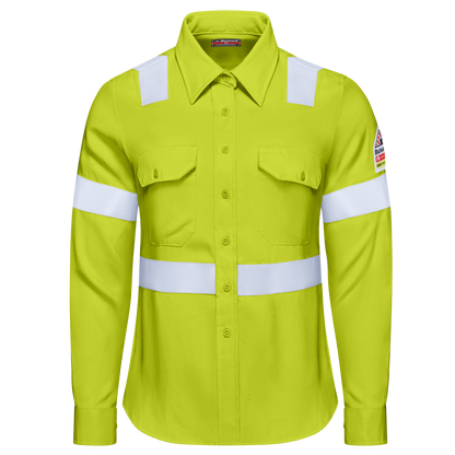 Bulwark Women's Hi-Visibility Work Shirt-Hi-Vis Yellow-Regular