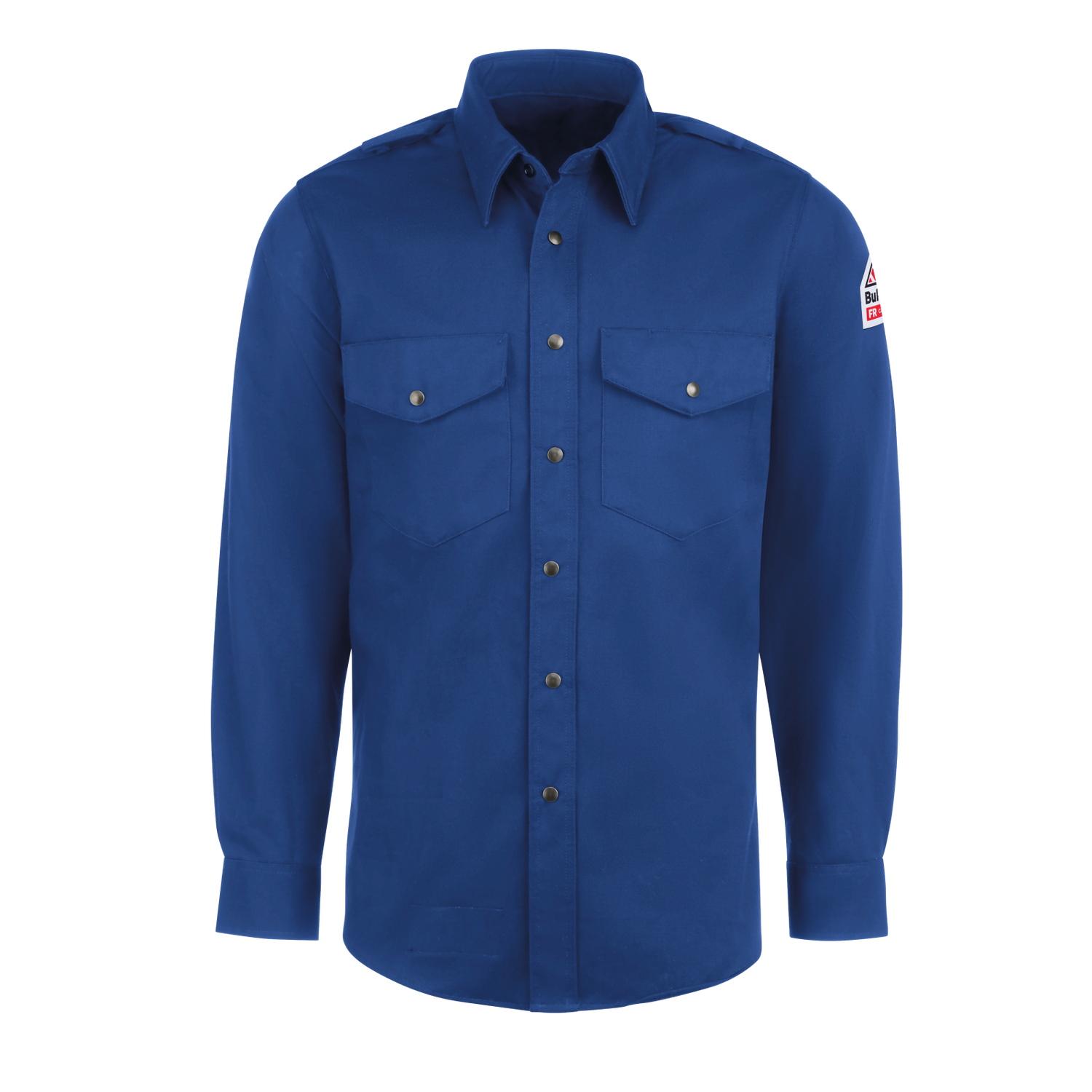 Bulwark Men's Midweight Excel FR Snap-Front Uniform Shirt - Color:( Royal Blue -Tan )- SES2 - Basics Clothing Store